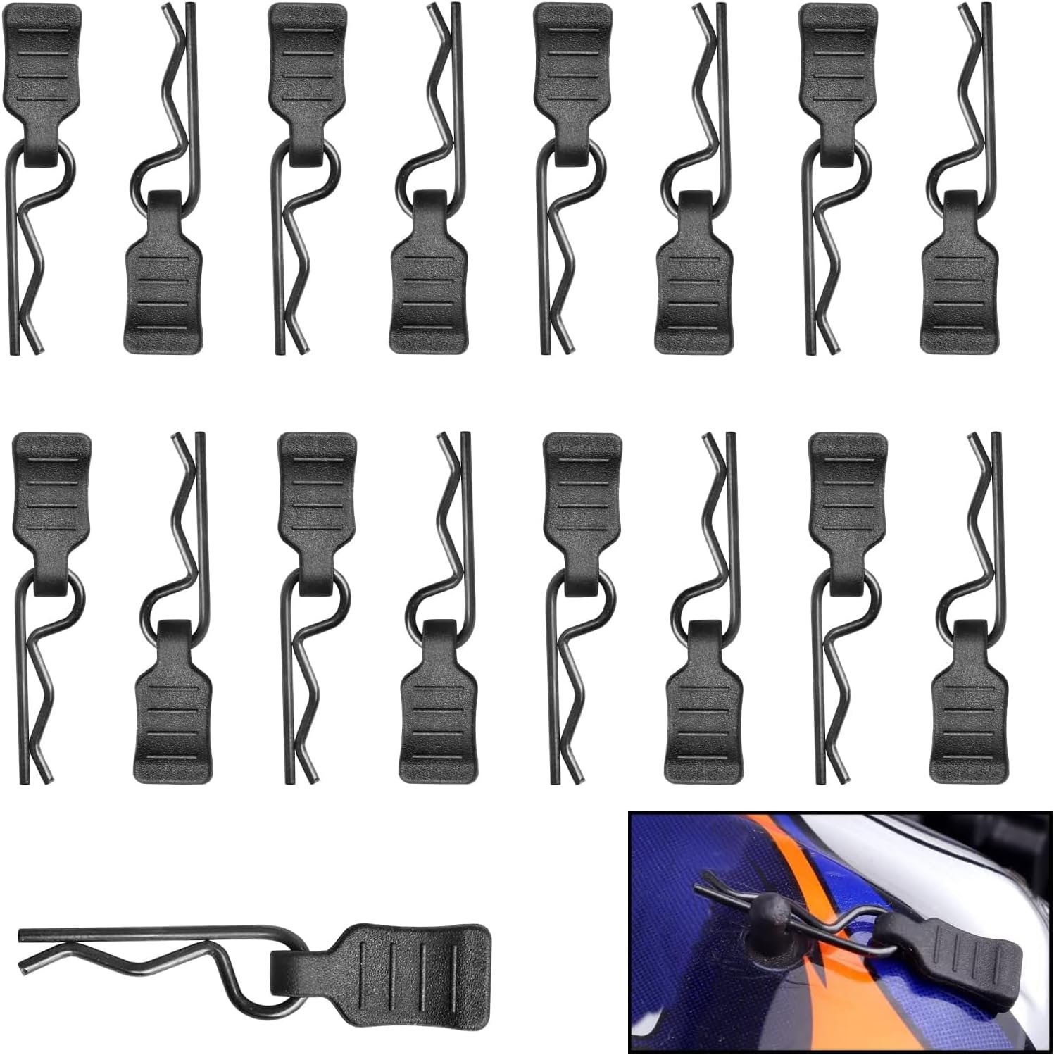 Versatile HobbyPark 50pcs RC Body Clips with Pull Tabs