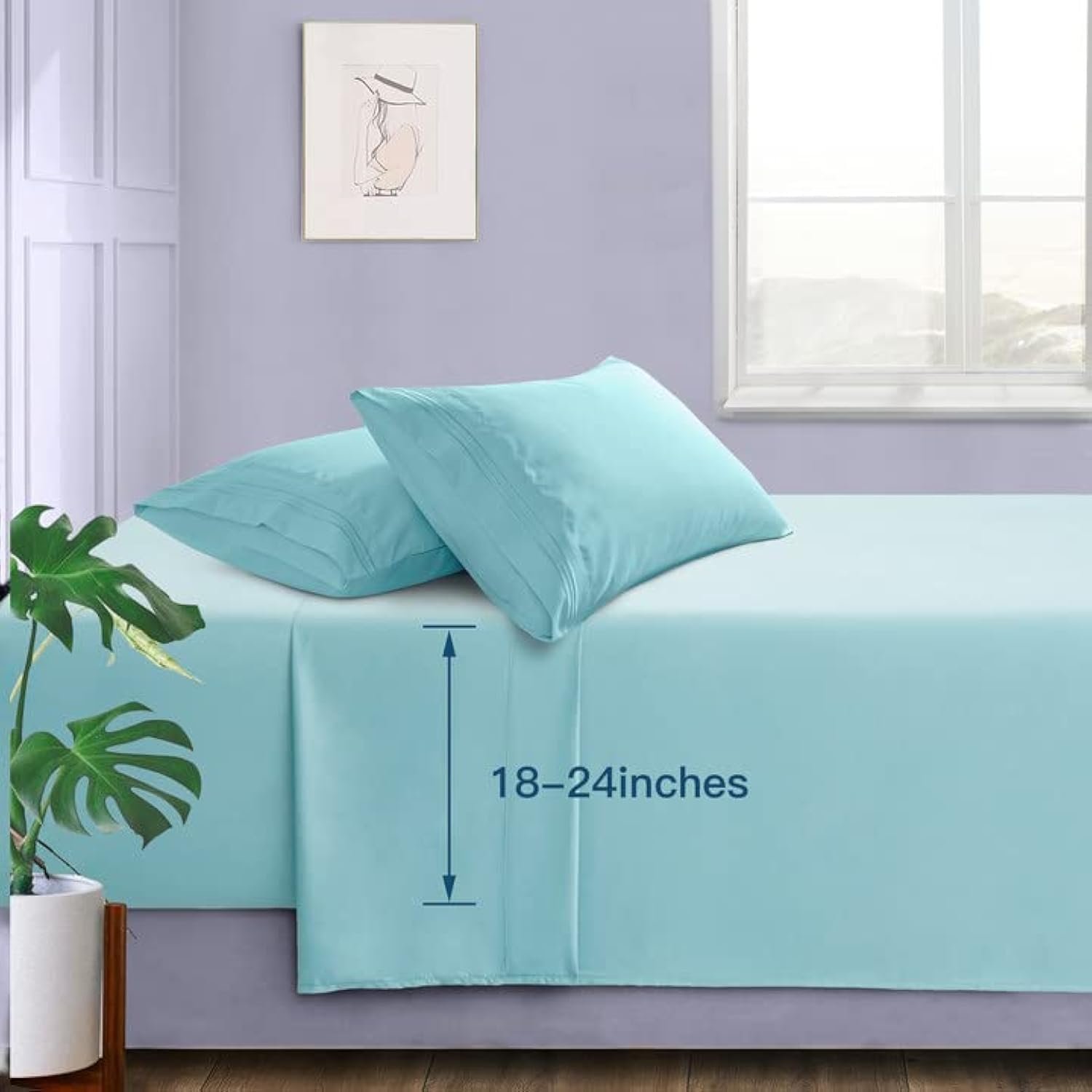 Hotel Luxury Deep Pocket Twin Sheets Set - Ultra Soft 1800 Thread Count