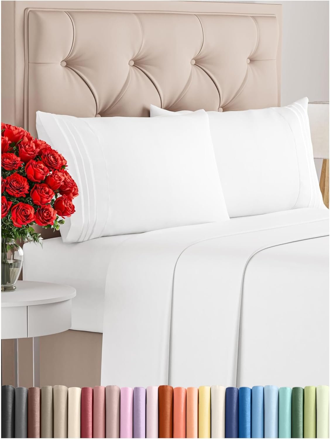 Hotel Luxury Soft Bed Sheets - Breathable & Cooling 4-Piece Set