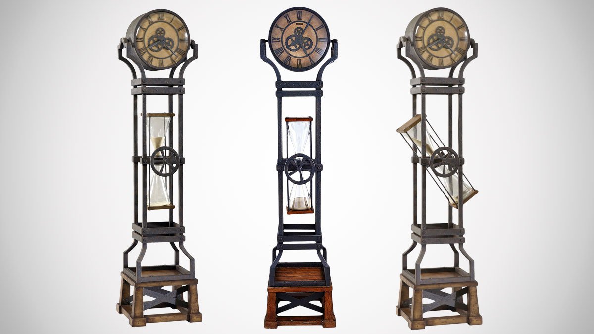 Hourglass Grandfather Clock