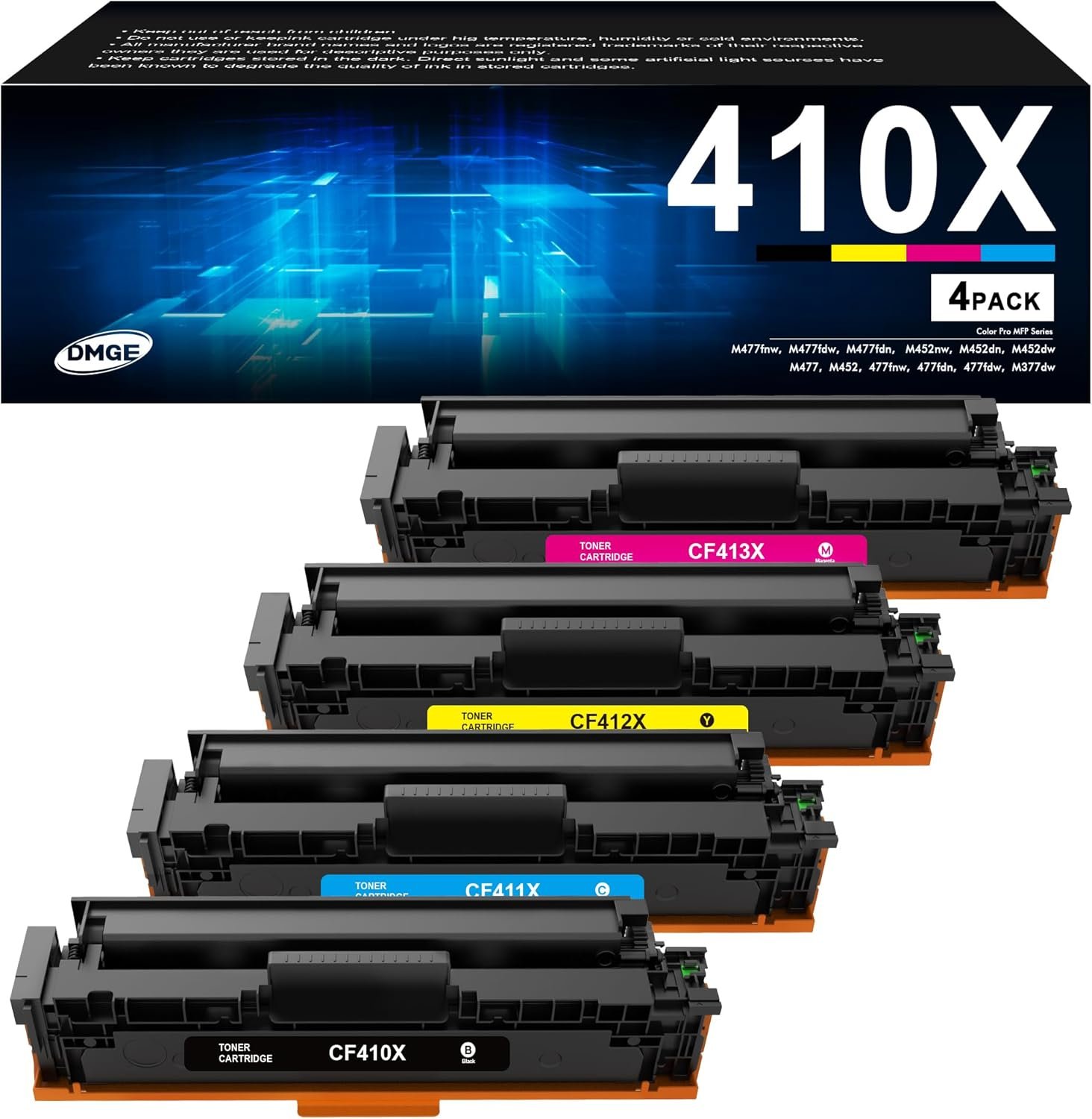 High-Yield HP 410A Toner 4-Pack - Reliable Color Printing