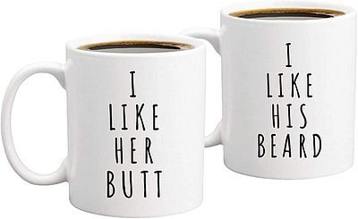 I Like His Beard, I Like Her Butt Coffee Mugs