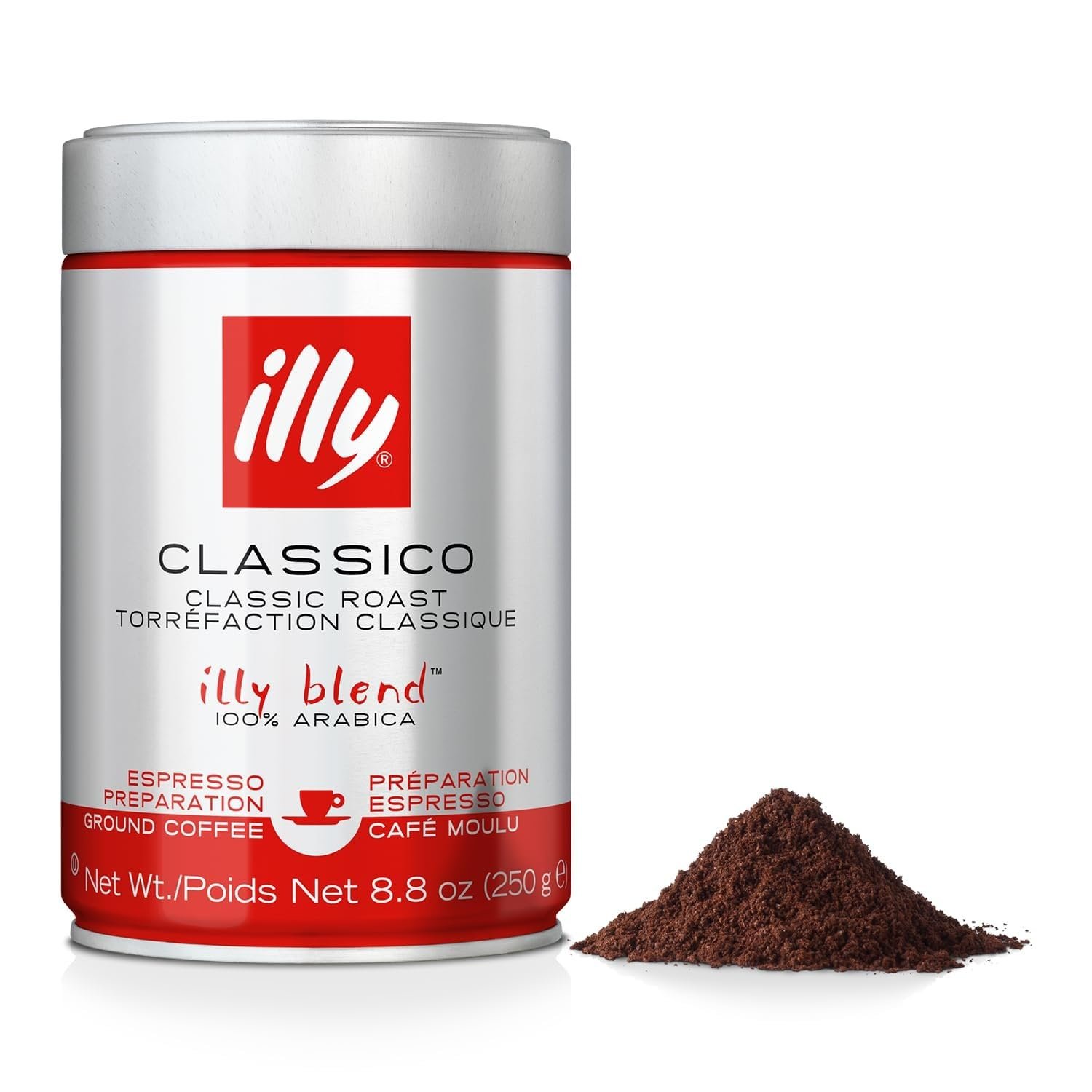Indulge in Illy Classico Ground Espresso Coffee