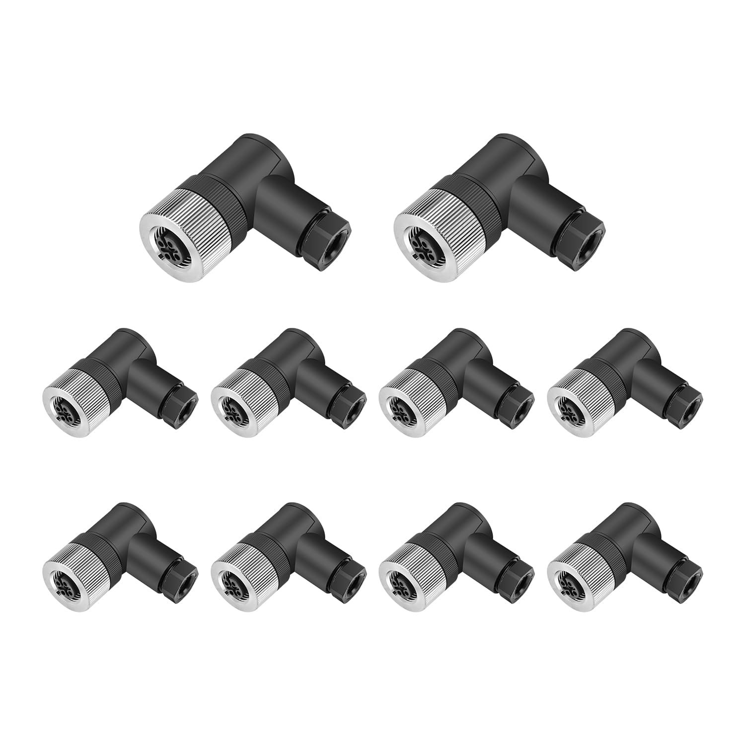 Industrial-Grade M12 Aviation Connectors - 10Pcs Waterproof
