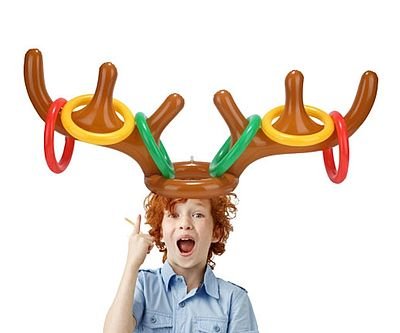 Inflatable Reindeer Ring Toss Game
