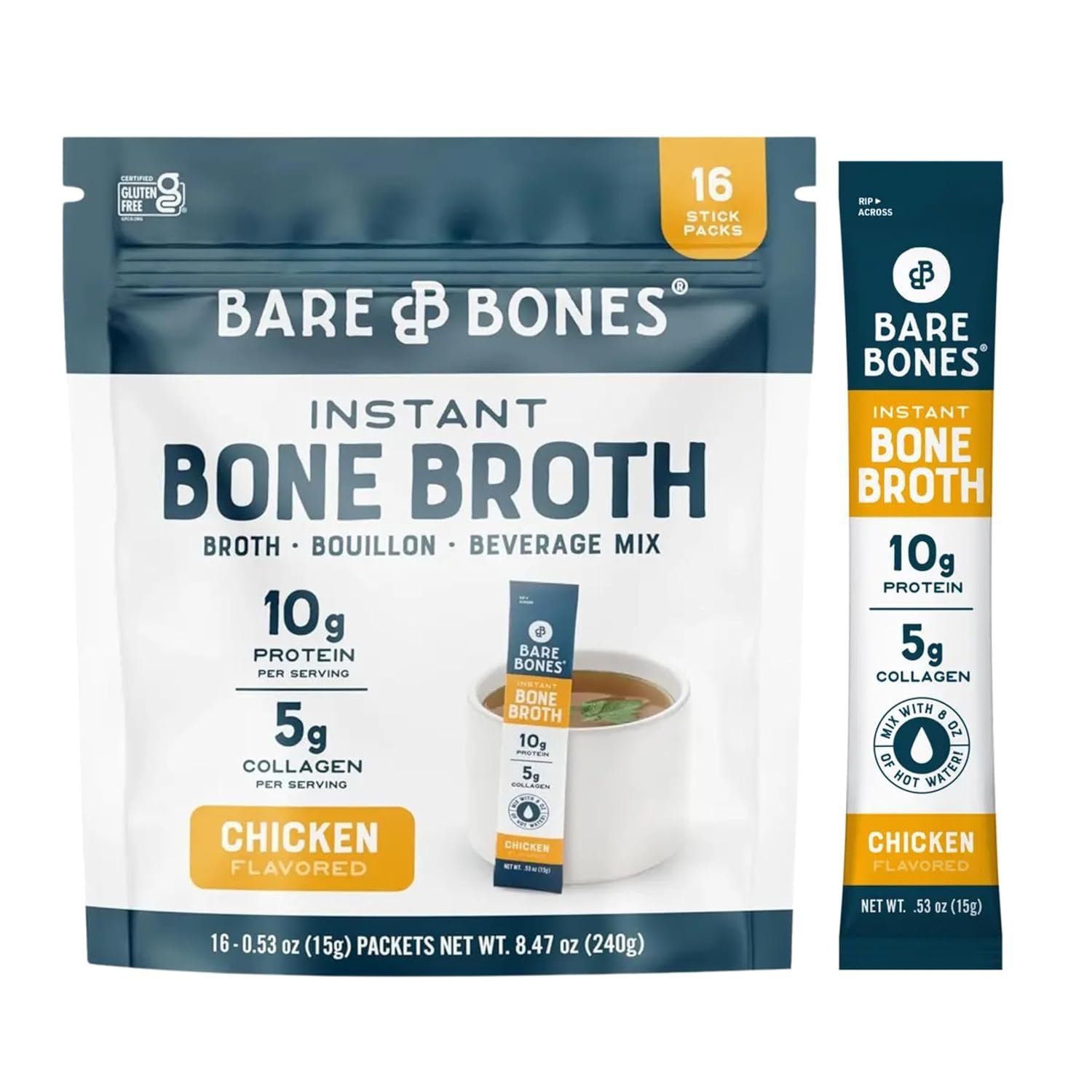 Instant Bone Broth Packets: Ready in Seconds, Rich in Collagen