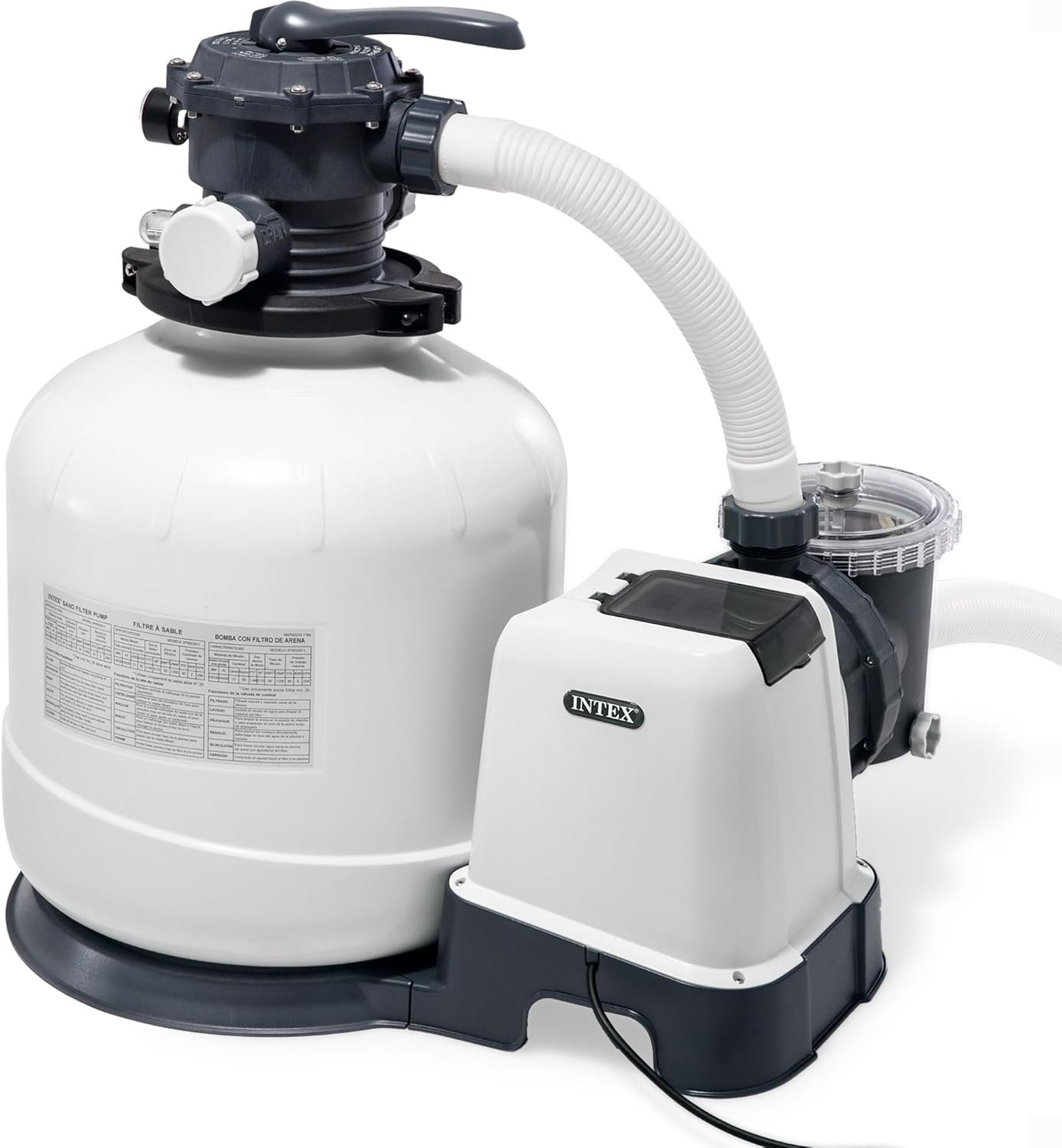 Crystal Clear Pool Water Made Easy: 3,000 GPH Sand Filter Pump with Timer
