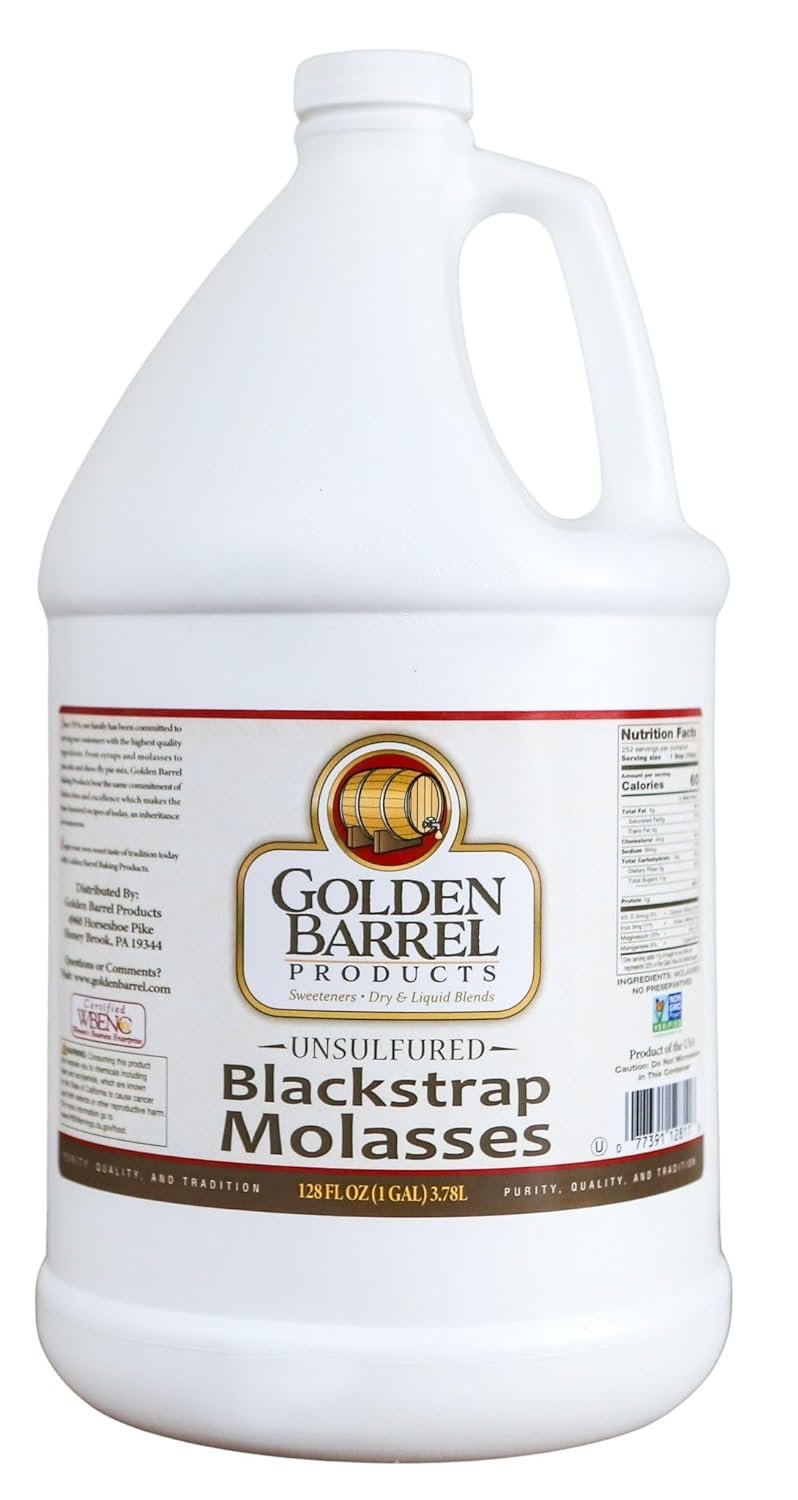 Iron-Rich Unsulfured Blackstrap Molasses Bulk Jug (128oz)