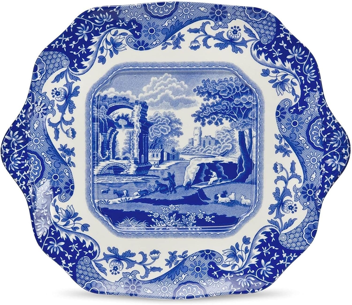 Italian Countryside Bread Plate: Timeless Porcelain Elegance