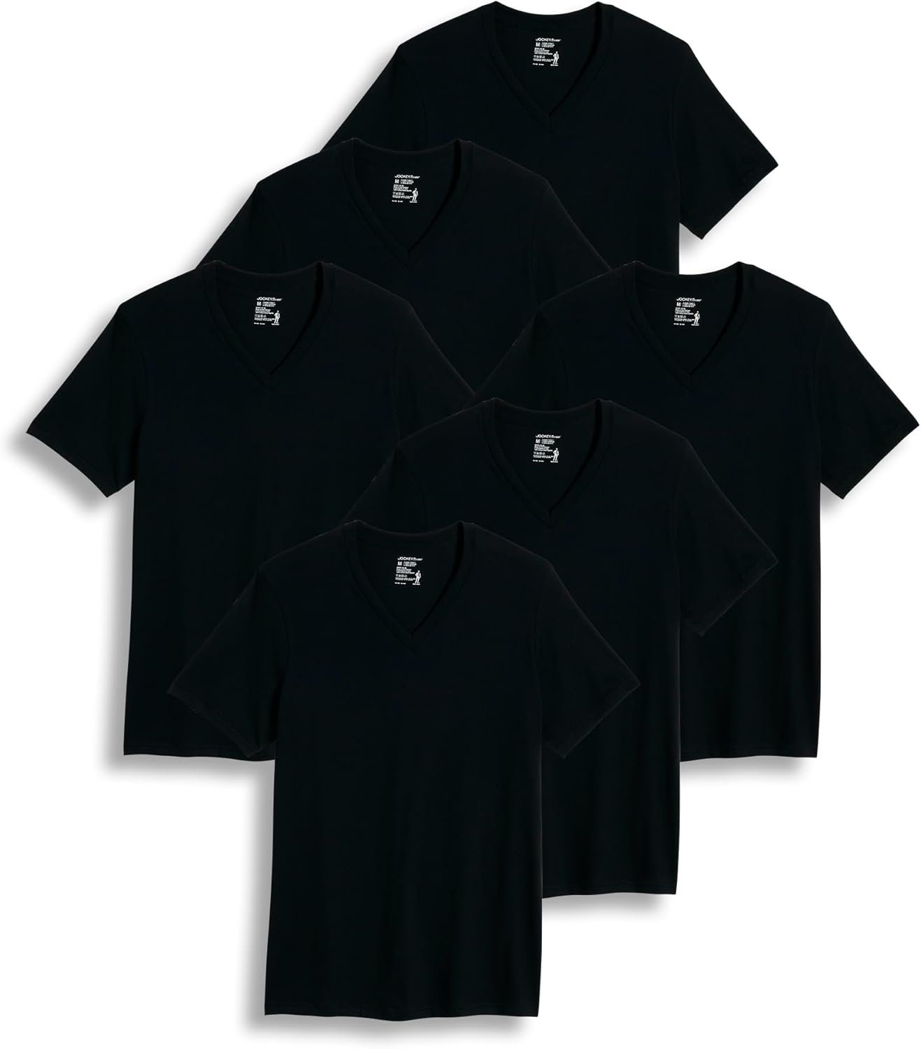 Stay Cool & Dry: Jockey Men's V-Neck Undershirts 6-Pack