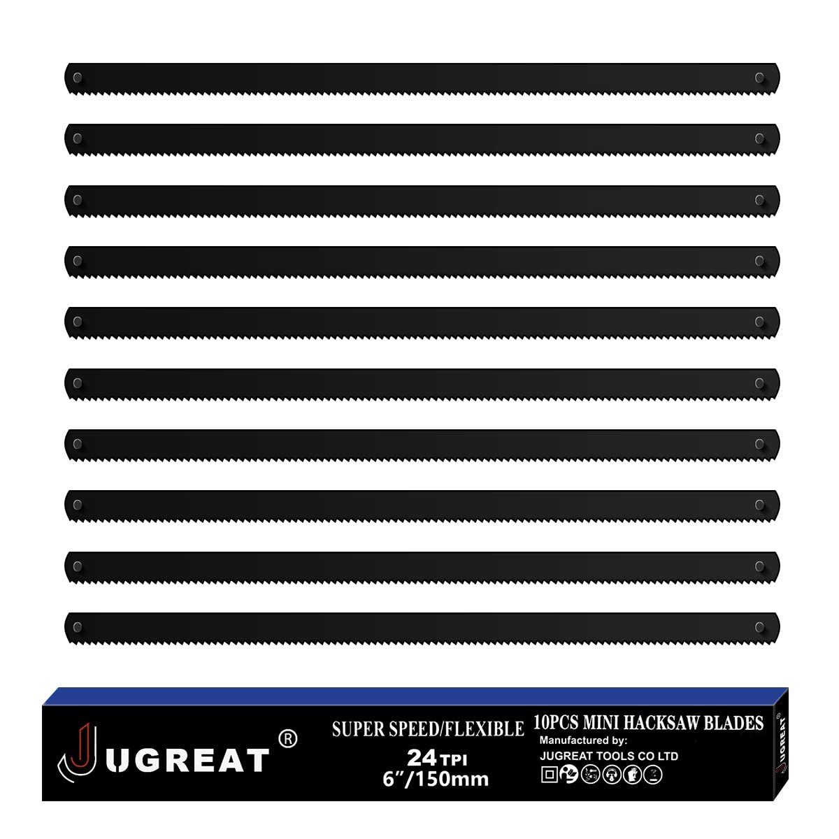 JUGREAT Professional Mini Hacksaw Blades - 10 Pack