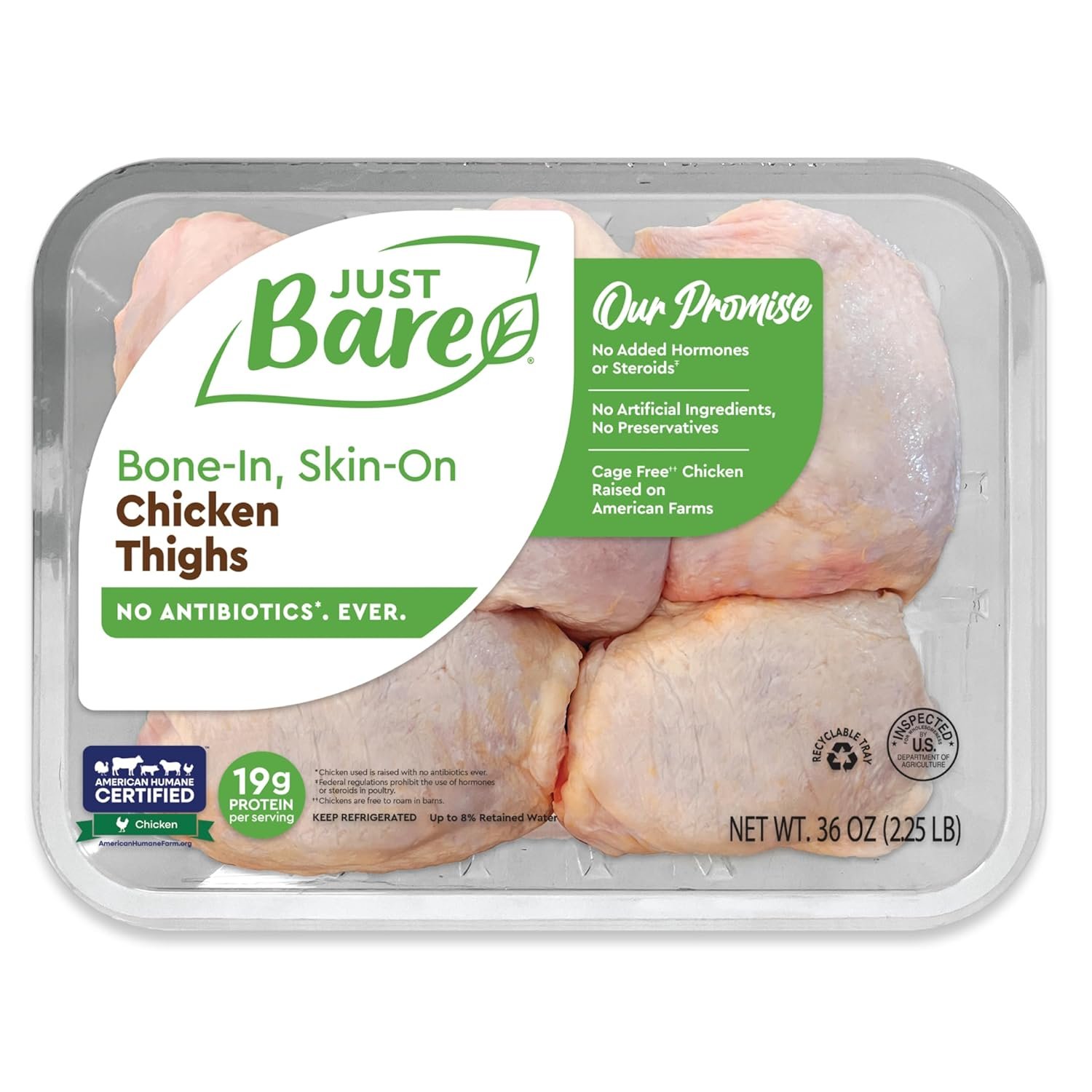 Just Bare® Natural Fresh Chicken Thighs - Family Pack