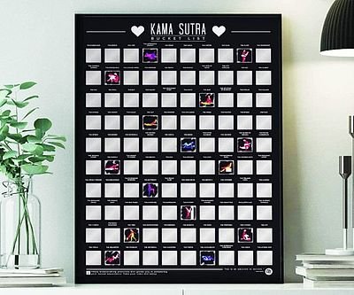 Kama Sutra Bucket List Scratch Off Poster