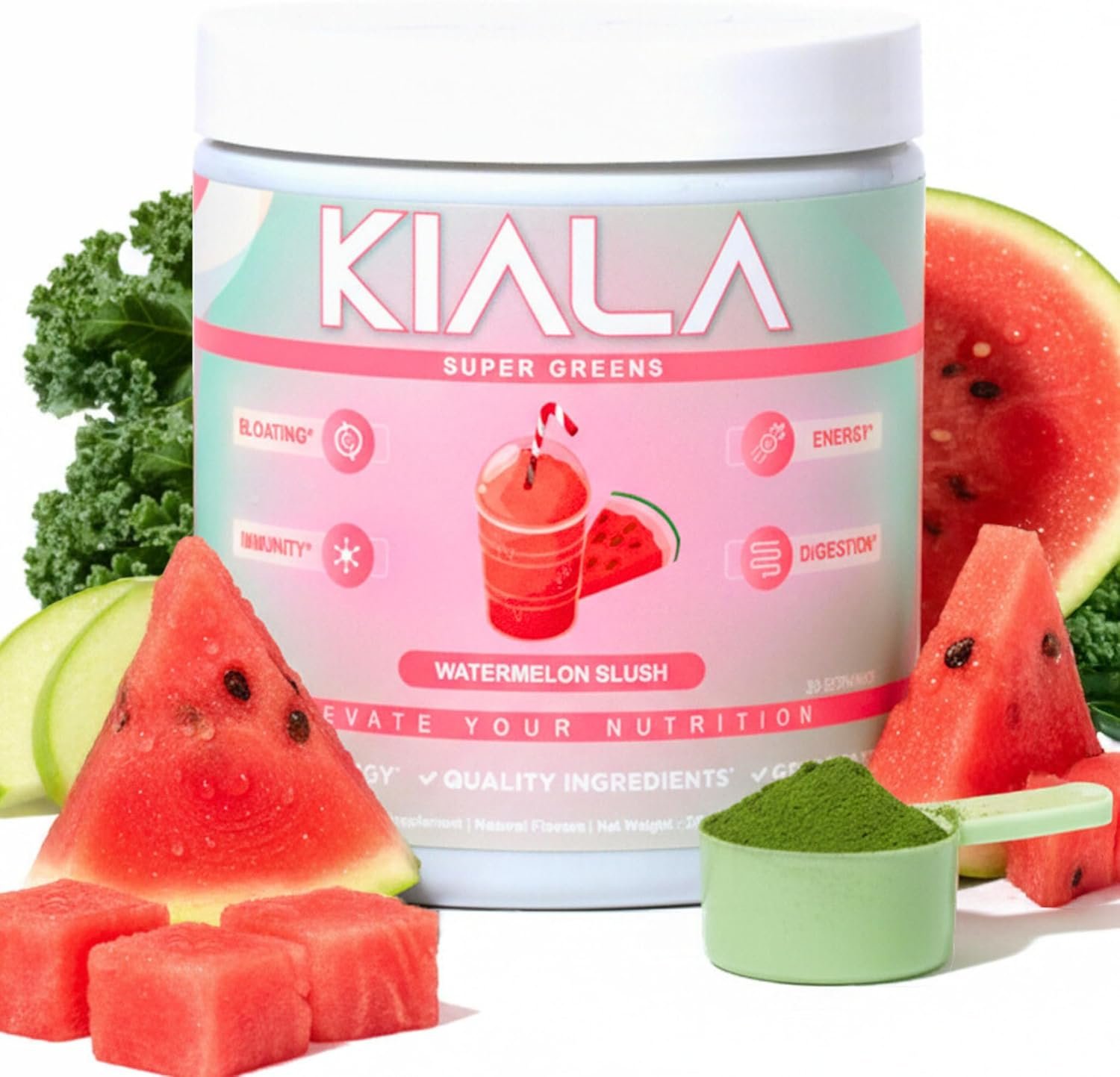 Kiala Super Greens: Watermelon Slush for Daily Wellness