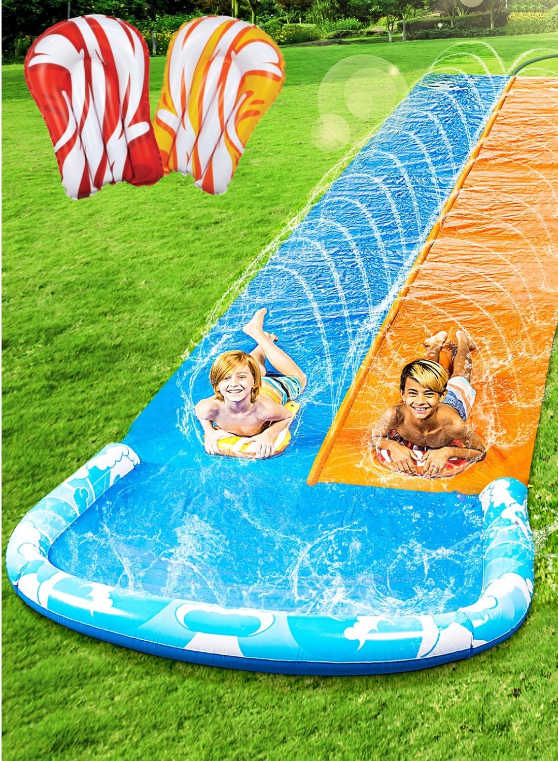 Kids' Giant Water Slide Adventure - 22.5ft with Built-in Sprinklers