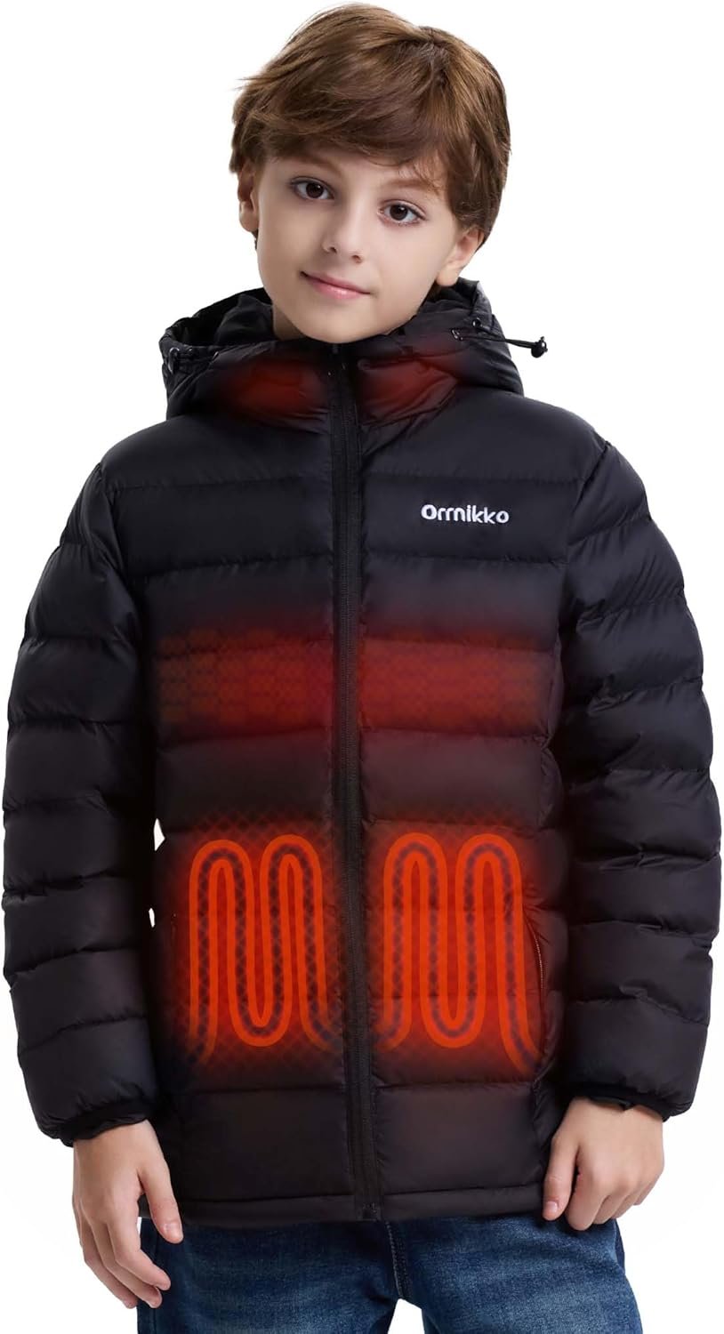 Stay Warm All Winter: Kids Heated Jacket with Battery Pack