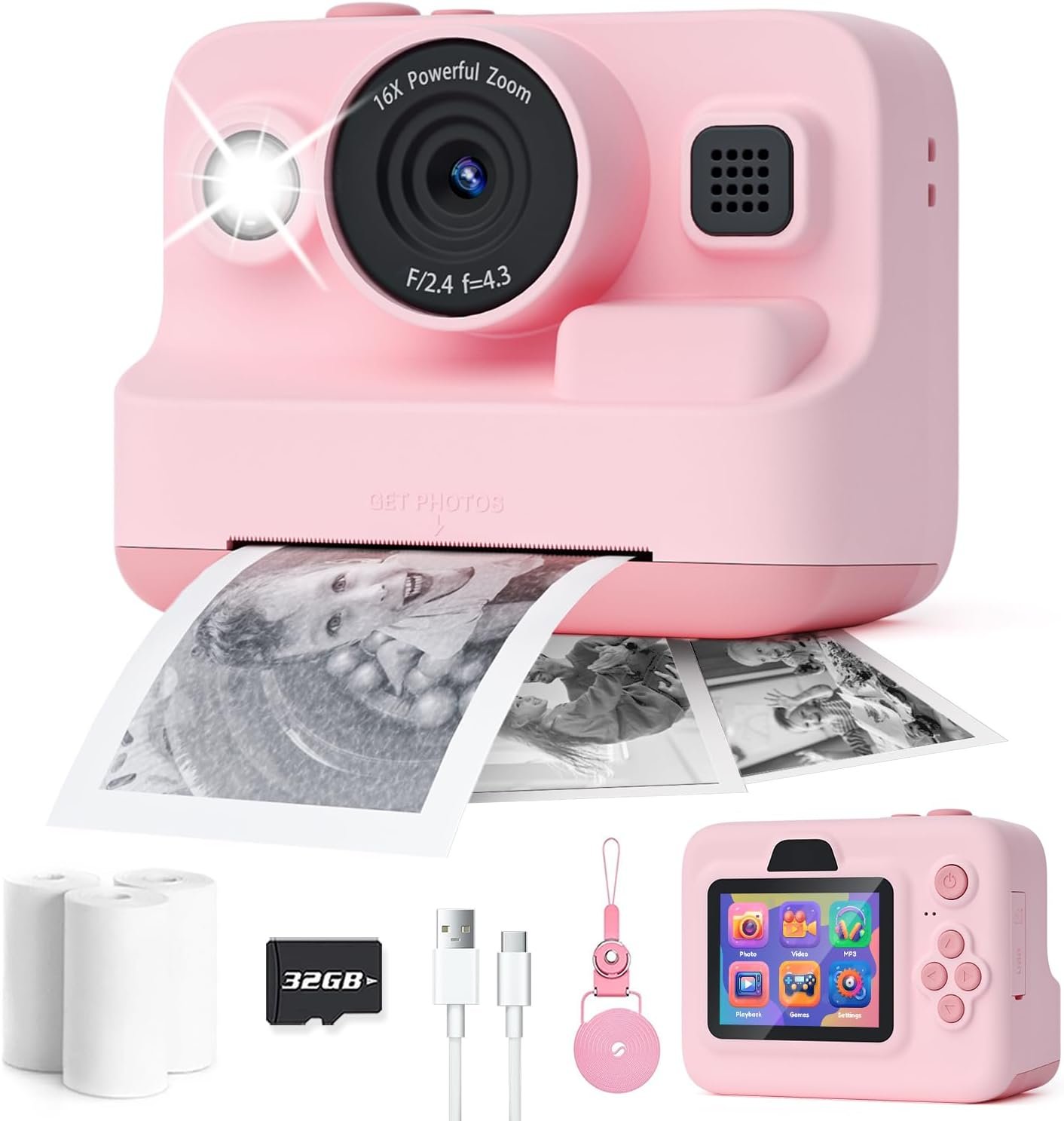 Kids Instant Print Camera - Capture & Share Memories Instantly
