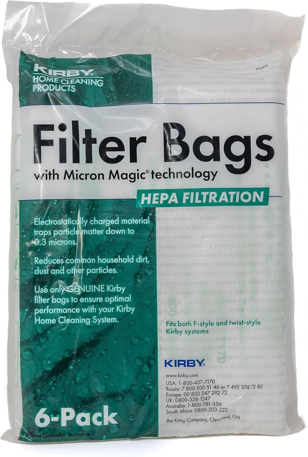 Kirby HEPA Bags 6-Pack: Trap Dust & Allergens Tight