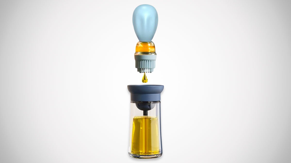 Kitchen Cooking Oil Dispenser Bottle with Basting Brush