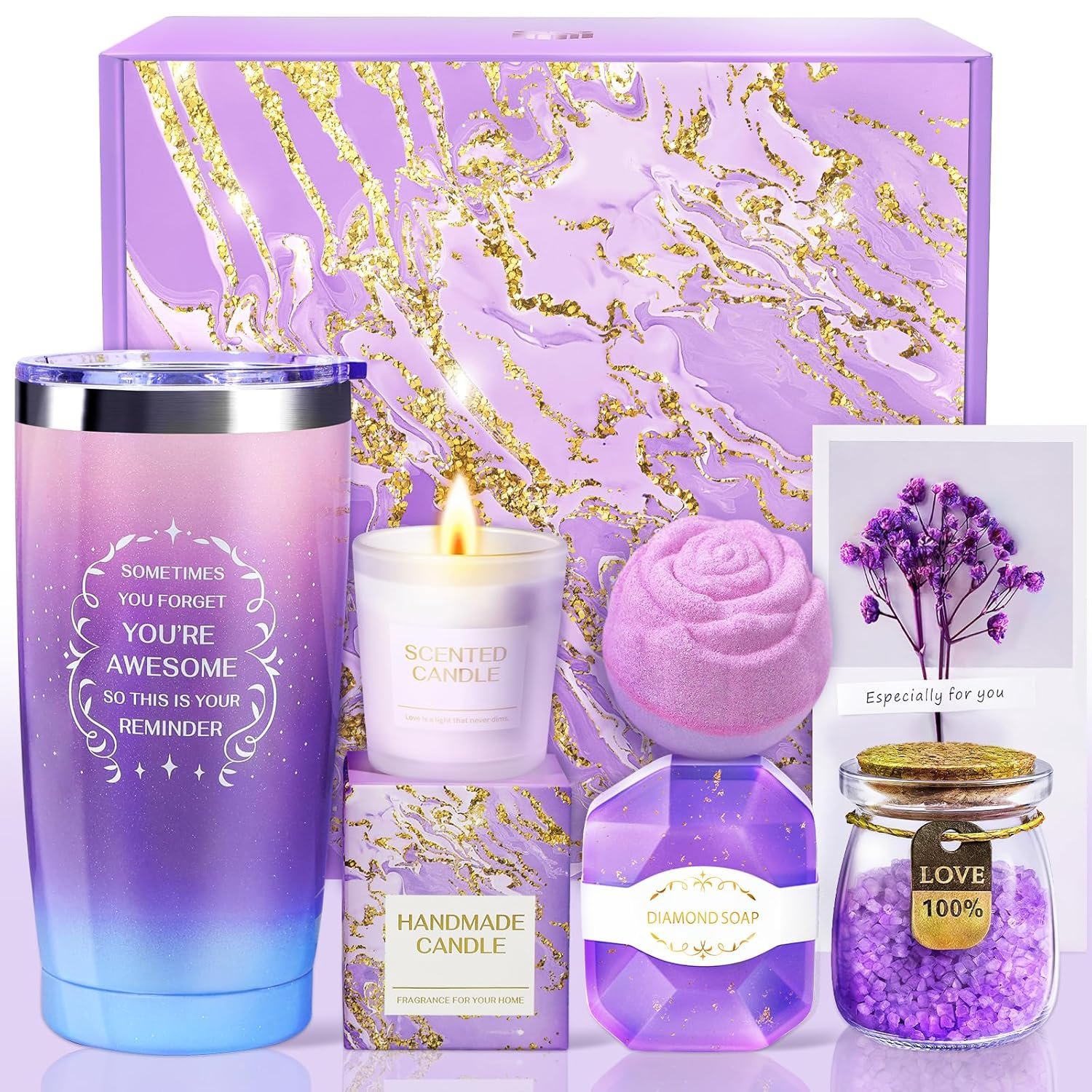 Exquisite Lavender Spa Gift Basket for Her