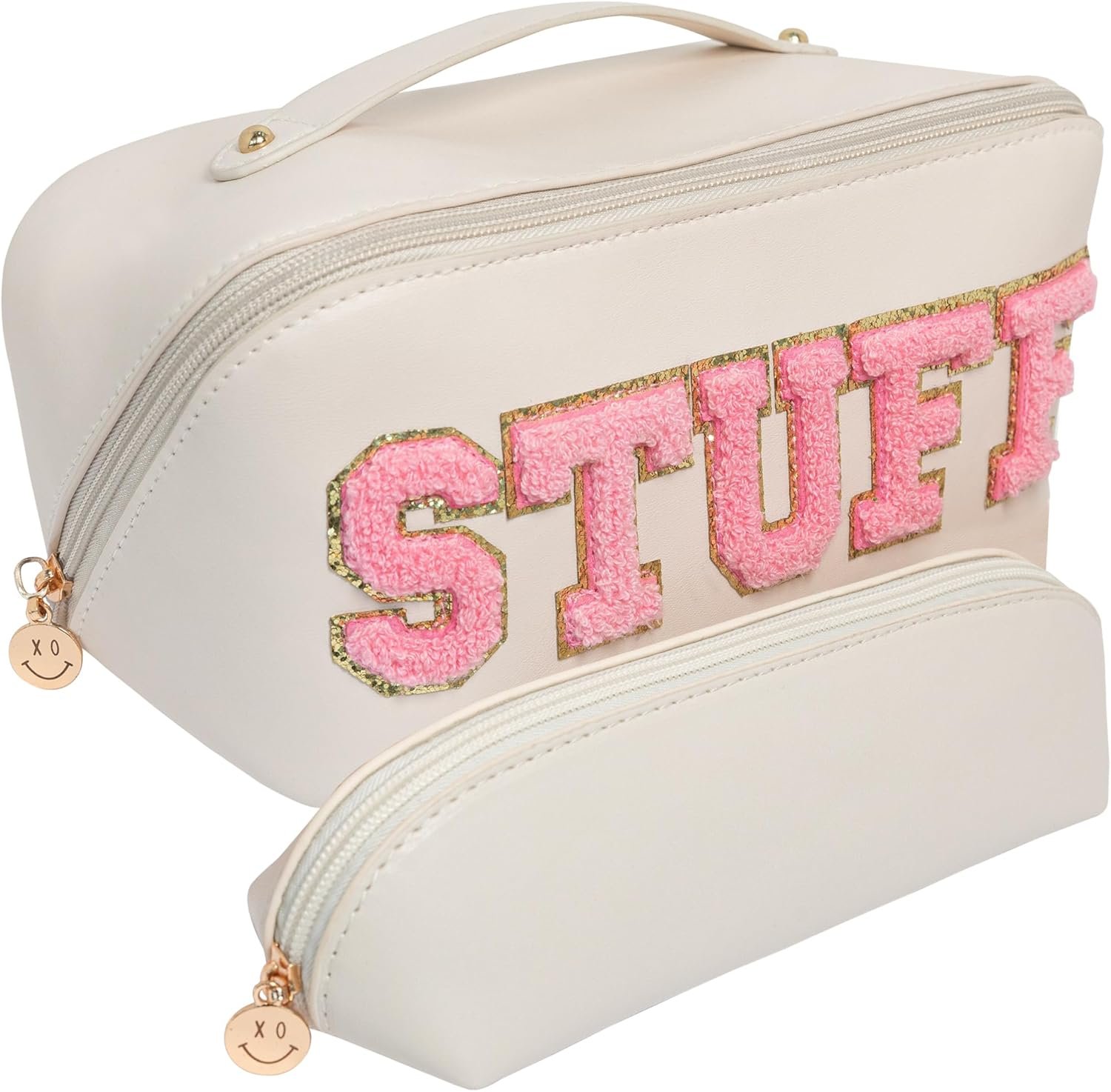 Lay-Flat 2pc Makeup Bag Set: Travel-Ready Organization