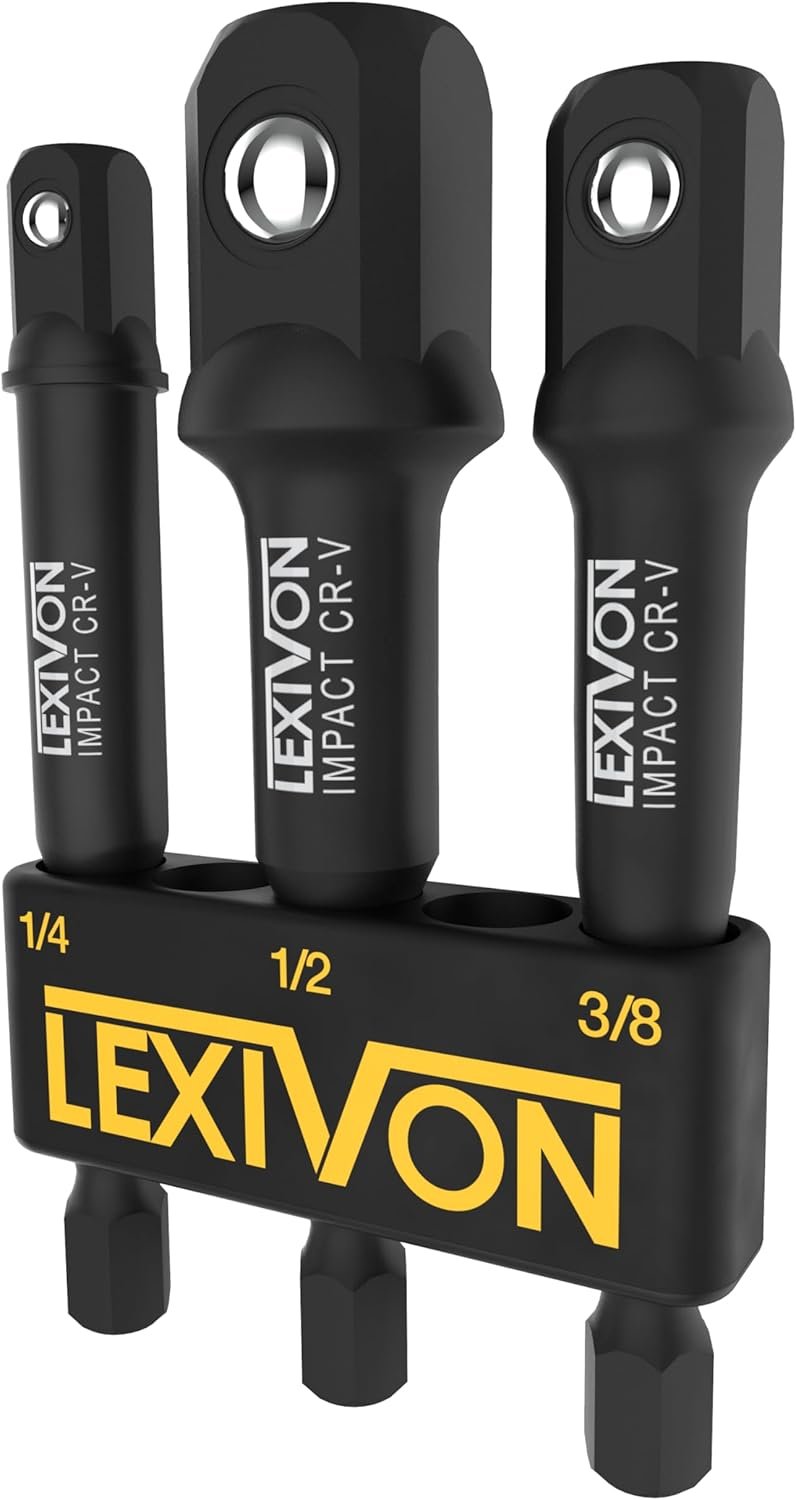 LEXIVON Impact Grade Socket Adapter Set - 3-Piece