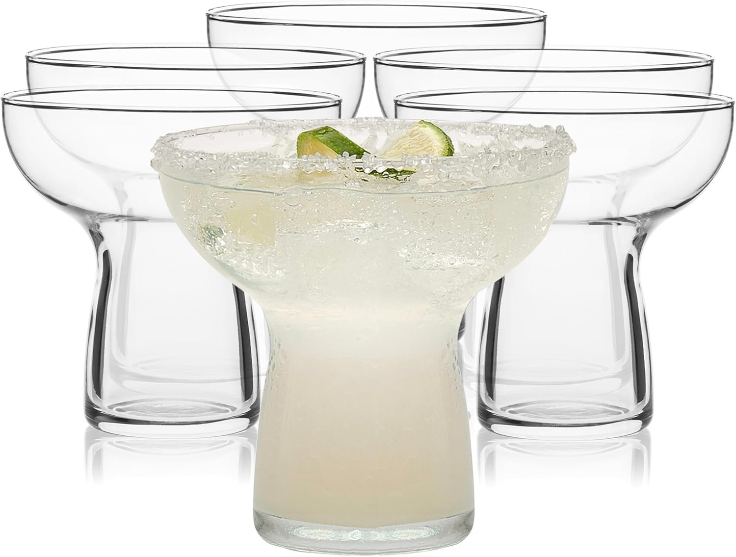 Lightweight Stemless Margarita Glasses: Libbey 6-Pack
