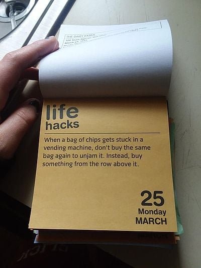 Life Hacks Calendar