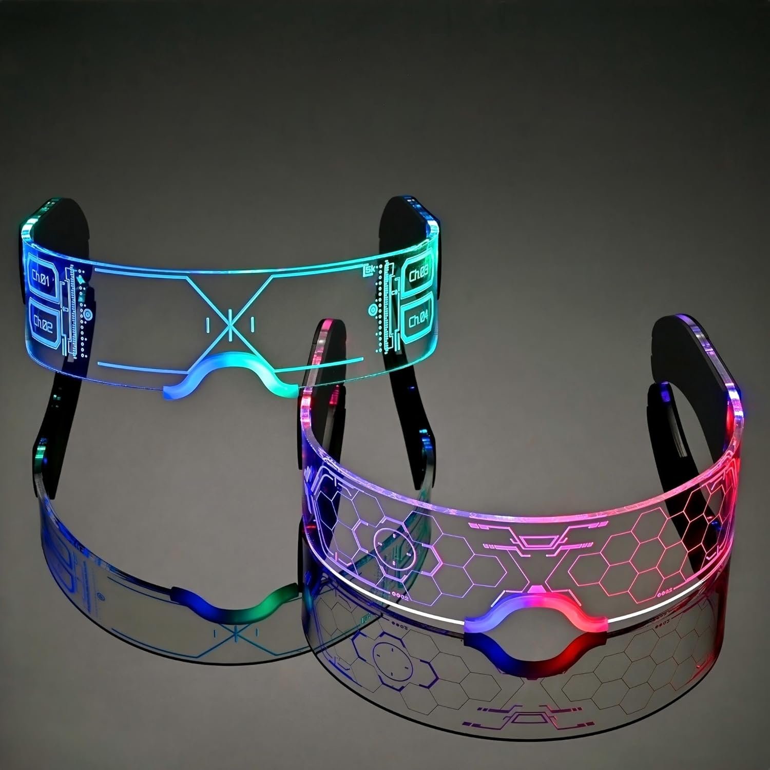 Light Up Your Party with Futuristic LED Glasses