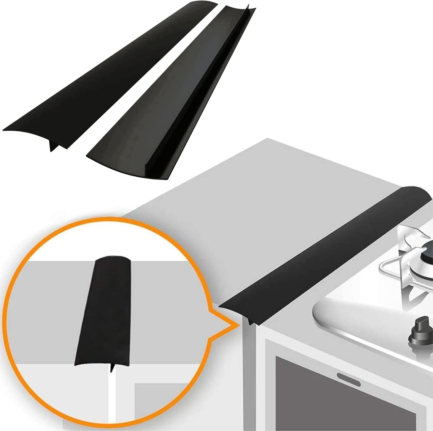 Linda’s Essentials Silicone Stove Gap Covers (2 Pack)