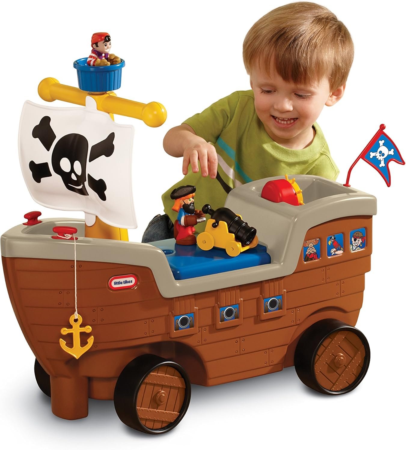 Little Tikes Pirate Ship - 2-in-1 Play & Ride Adventure