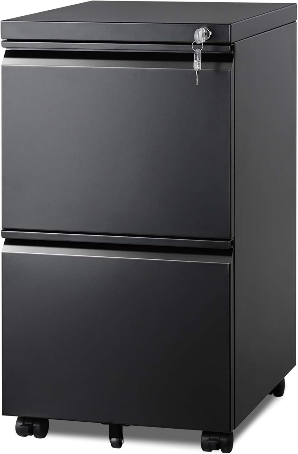 Locking Mobile File Cabinet - Letter/Legal/A4 File Storage