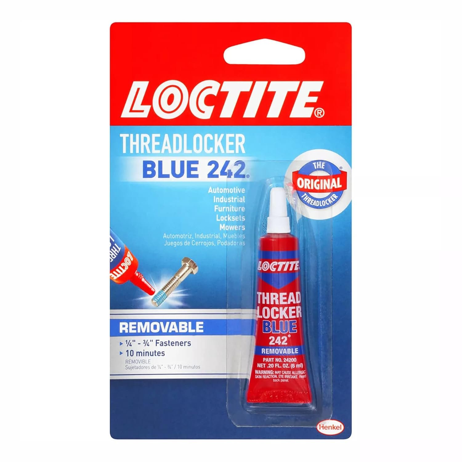 Loctite Threadlocker Blue 242 - Secure Your Fasteners Easily