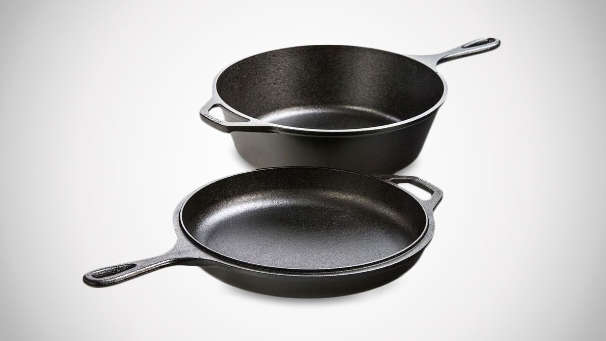 Lodge Cast Iron Oven/Lid/Skillet Combo Cooker