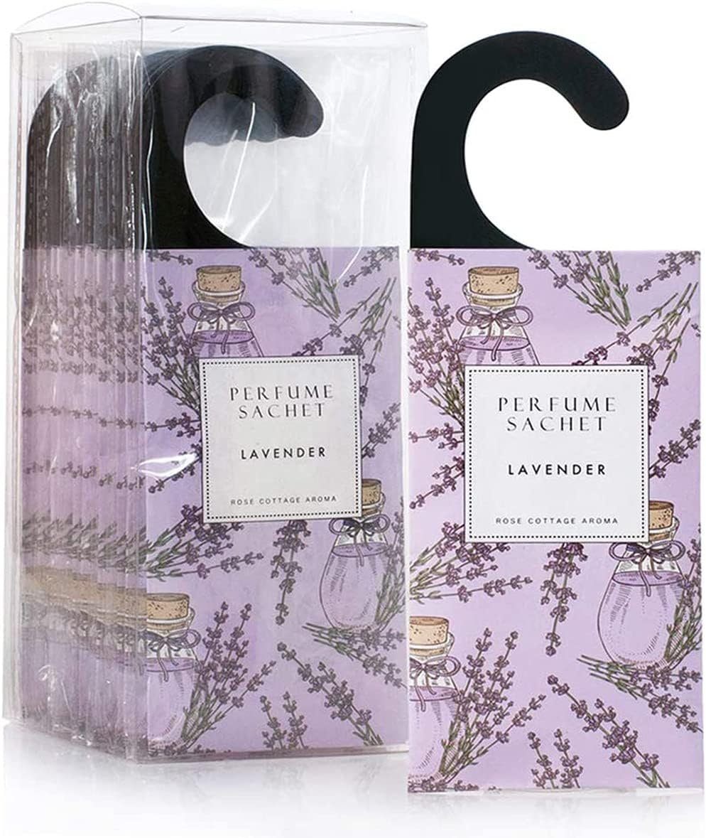 Long-Lasting Lavender Sachets for Fresh Closets (12 Pack)