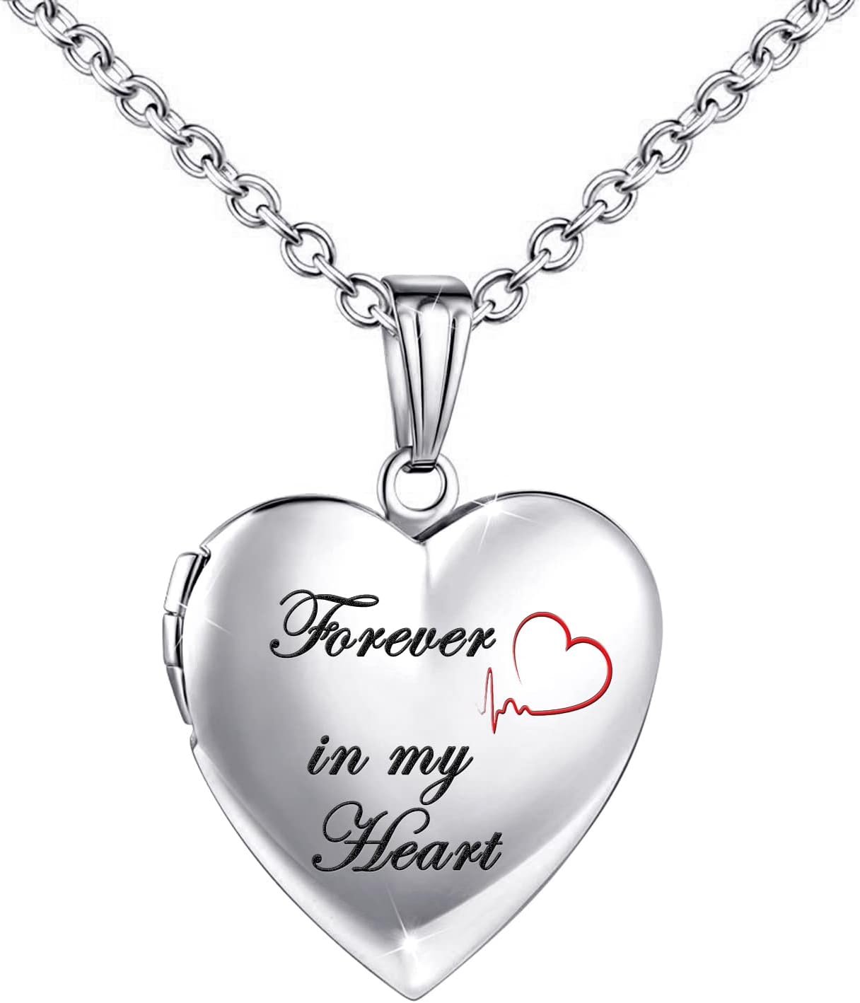 Cherished Memories in a Heart: Love Heart Locket Necklace