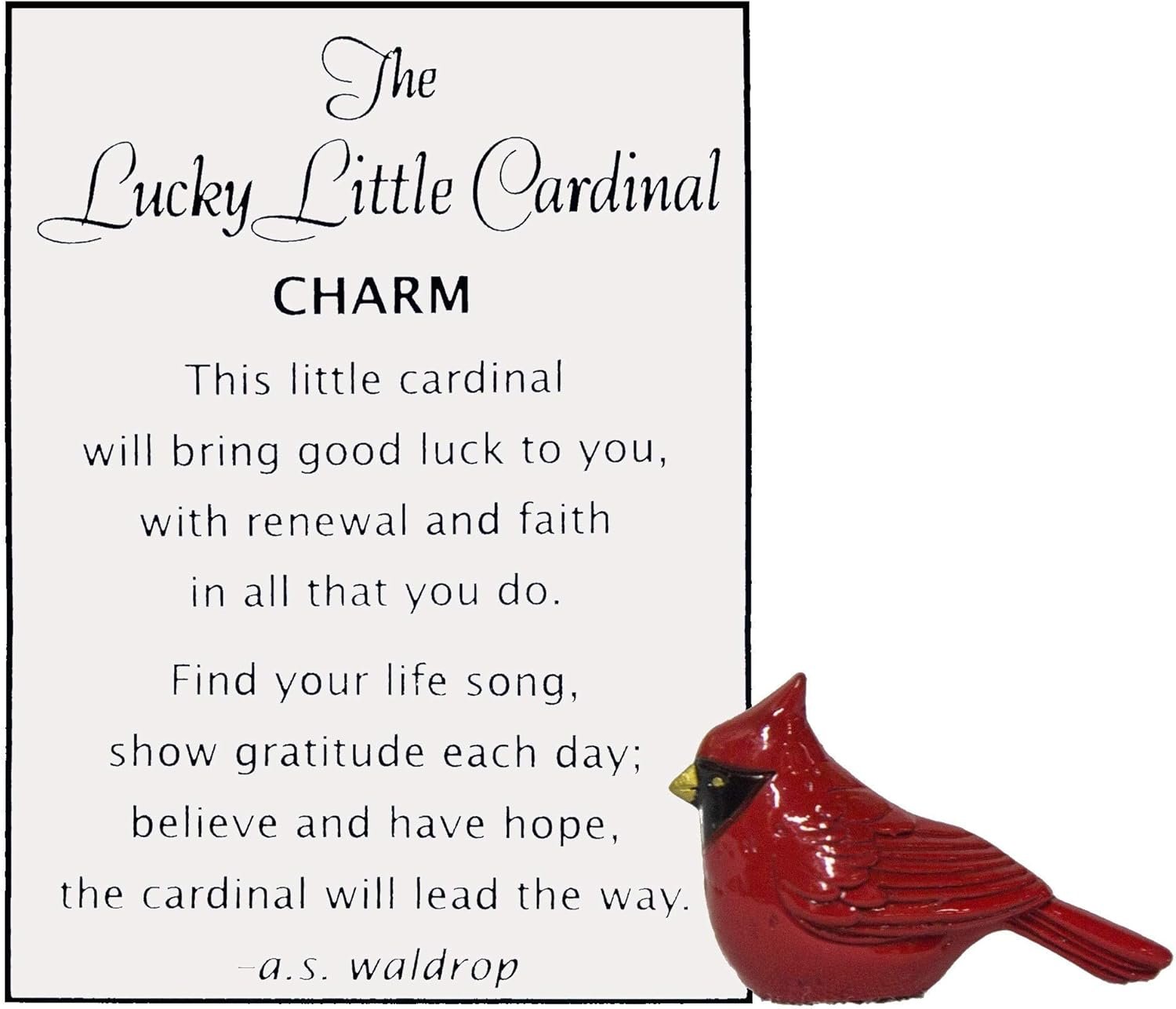 Lucky Little Cardinal Charm with Story
