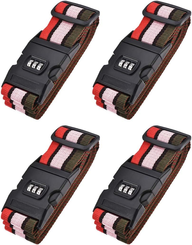 Luggage ID & Security Straps - 4 Pack