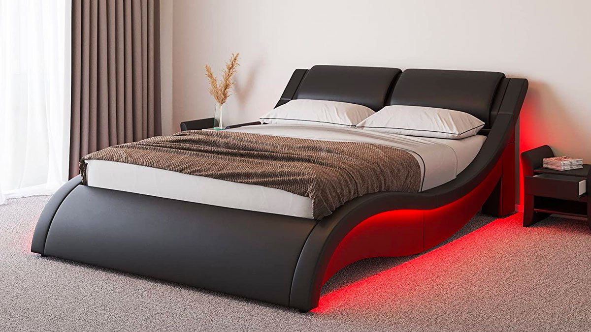 Lyon Wavelike LED Bed Frame