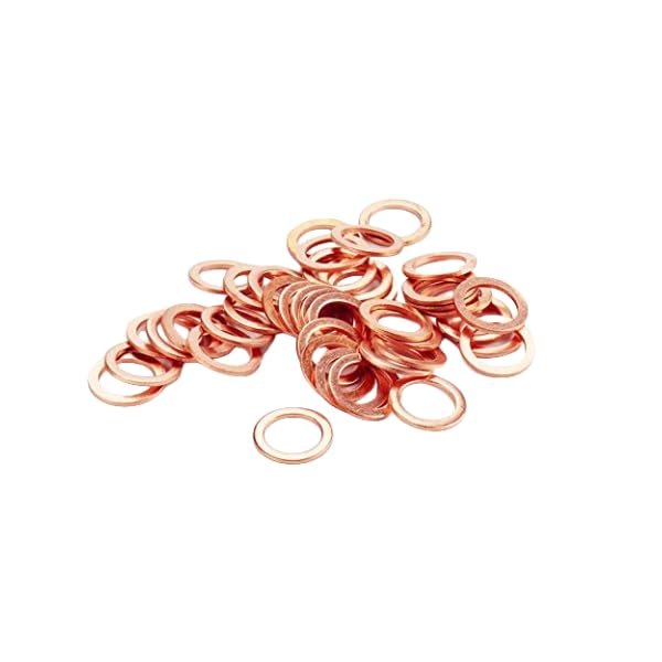 M10 Copper Sealing Washers - Heat & Pressure Resistant (30 Pack)