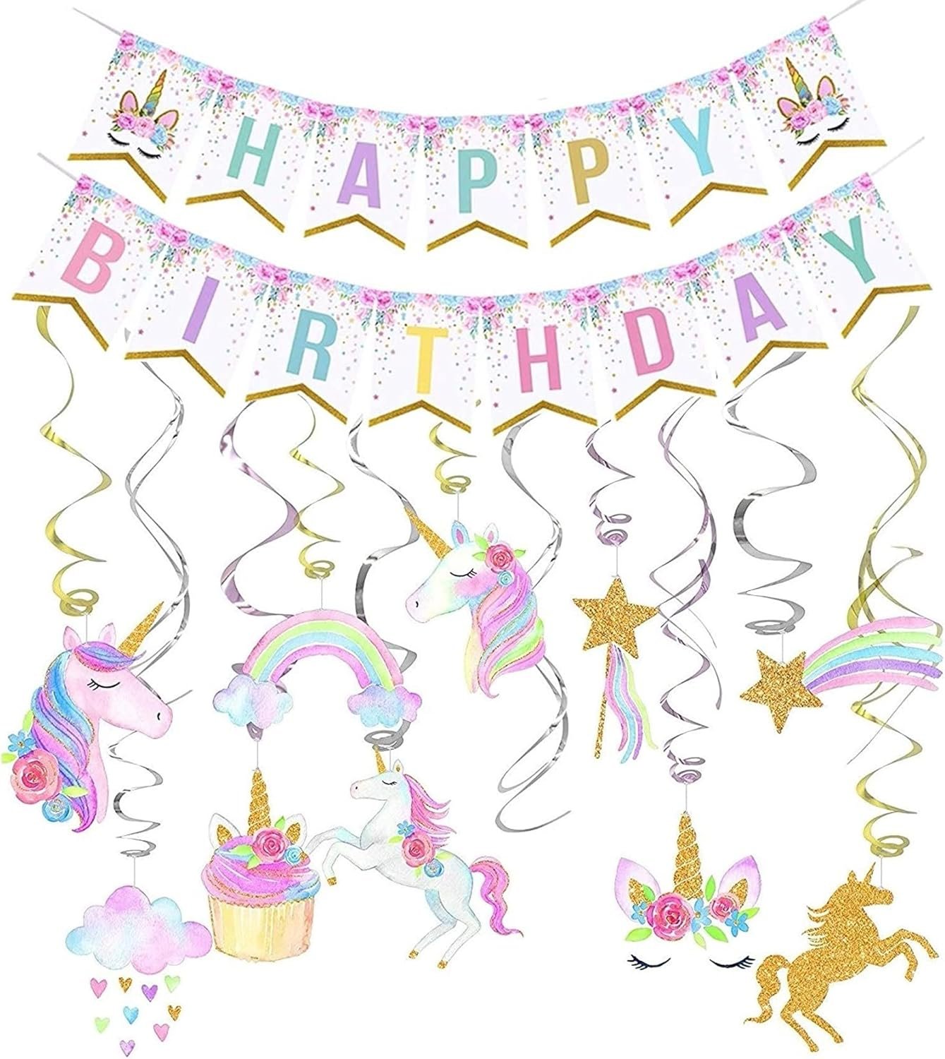 Magical Unicorn Birthday Decorations Set