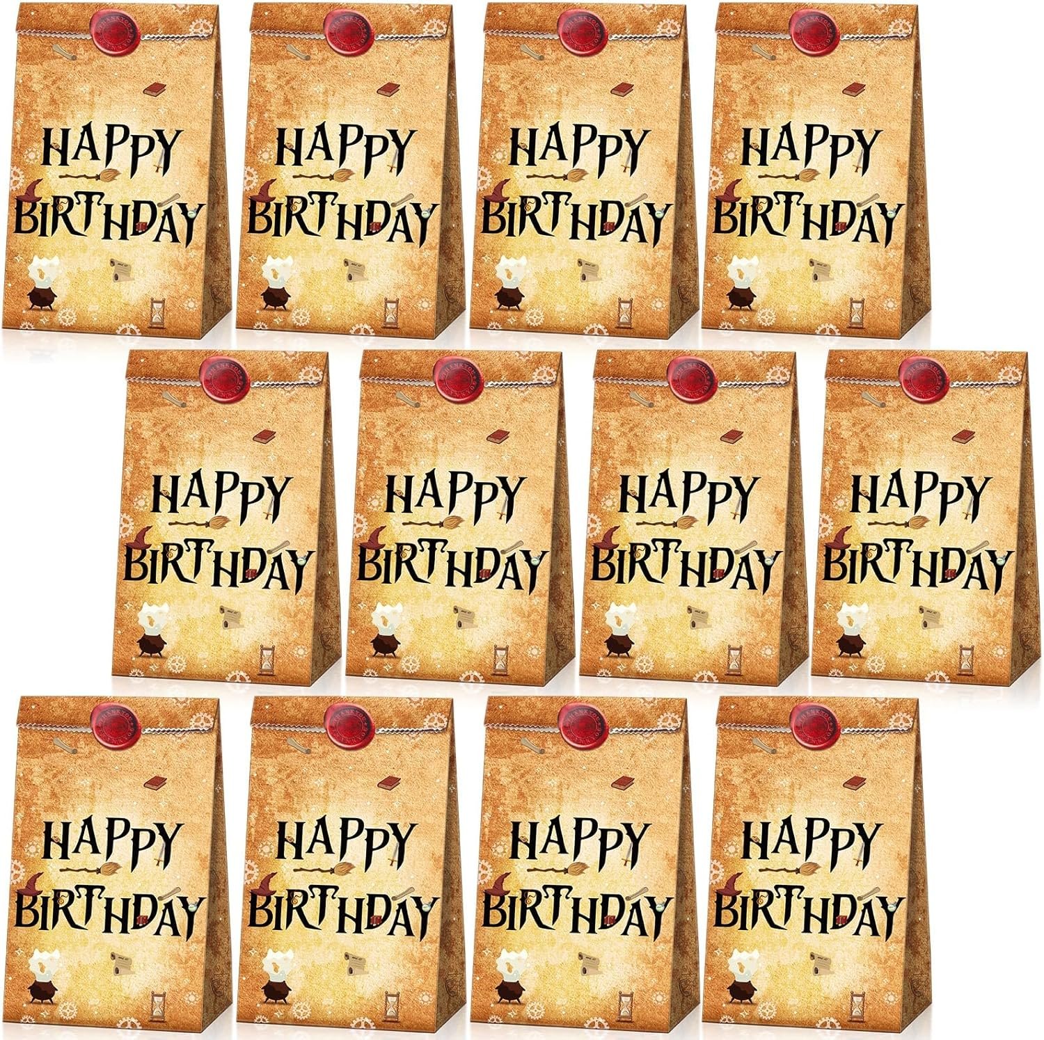 Magical Wizard Party Favor Bags - 28 Pcs for Kids Birthdays