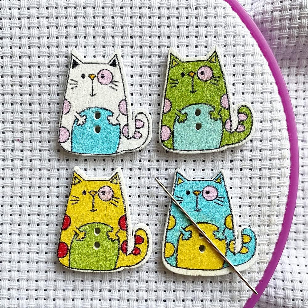 Keep Your Needles Safe & Cute: Magnetic Cat Needle Minders