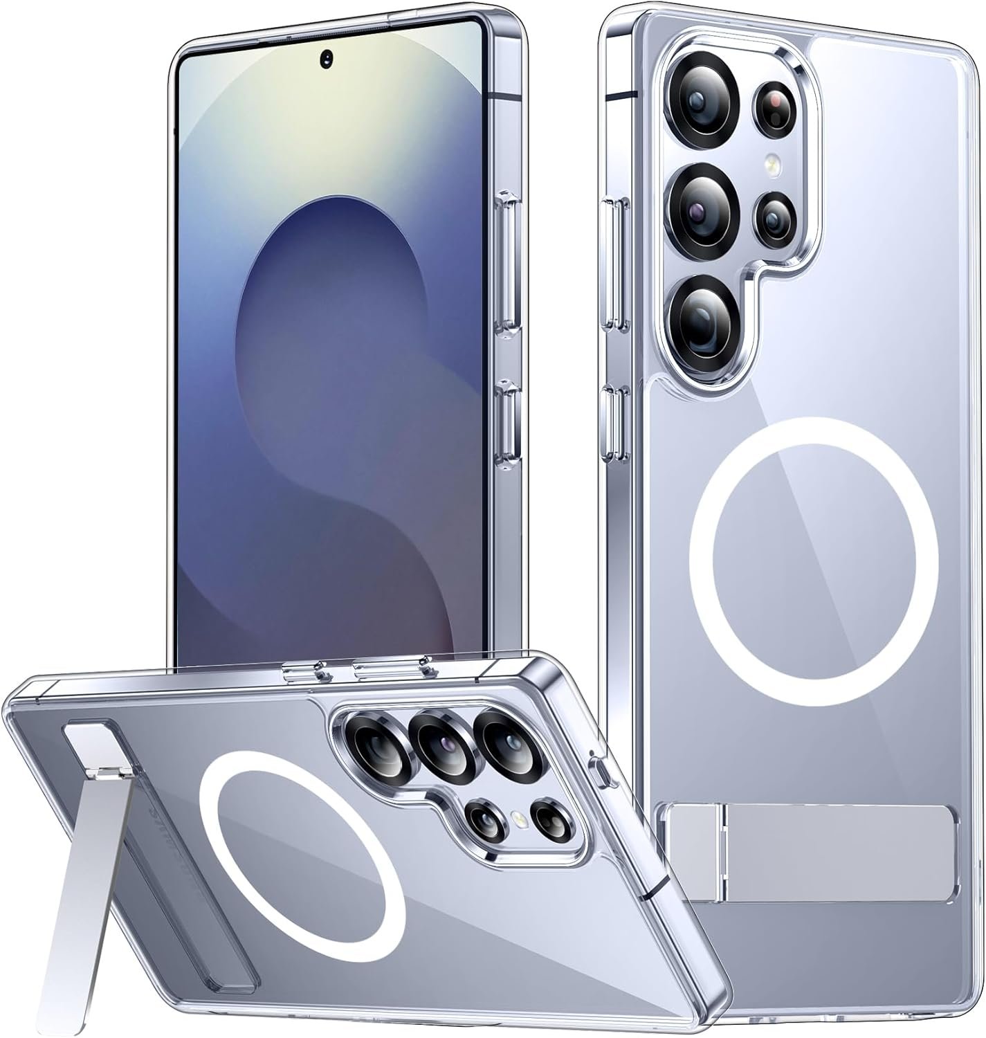 Magnetic Slim Case for S25 Ultra: 3-Way Stand + Drop Proof