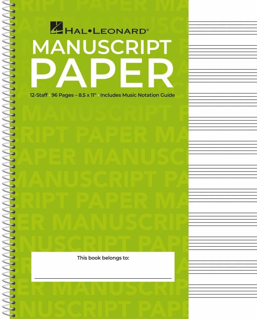 Professional Quality Manuscript Paper for Music Composition