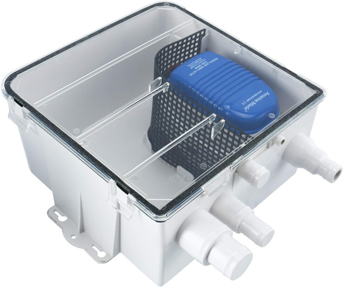 Marine Shower Drain System: 750 GPH Multi-Port Sump Pump