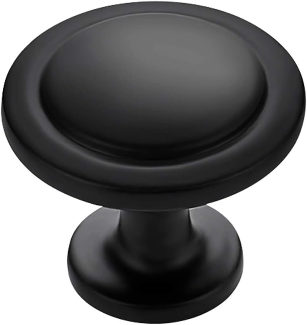 Transform Your Cabinets with 30 Matte Black Euro-Style Knobs