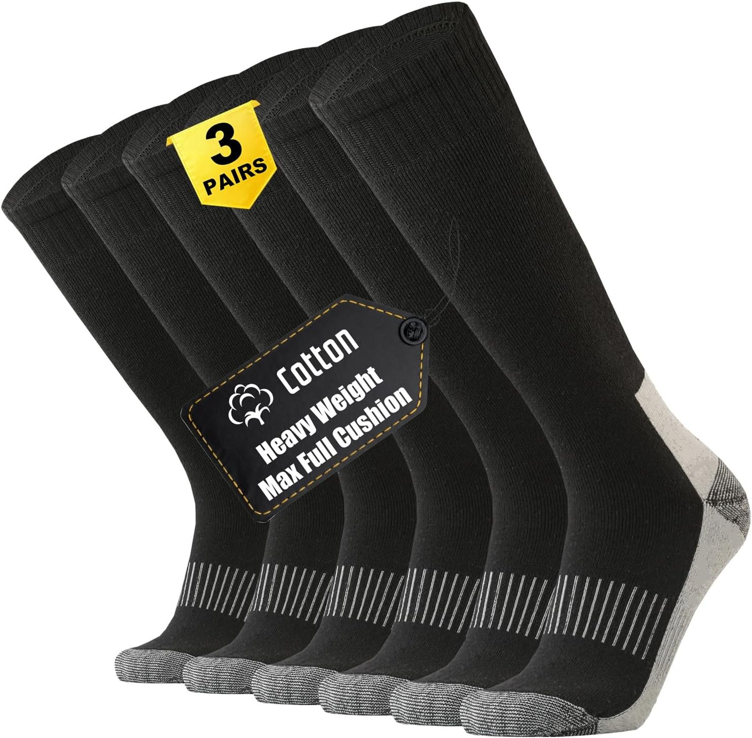 Max Cushion Knee Socks for Steel Toe Boots & Hikes