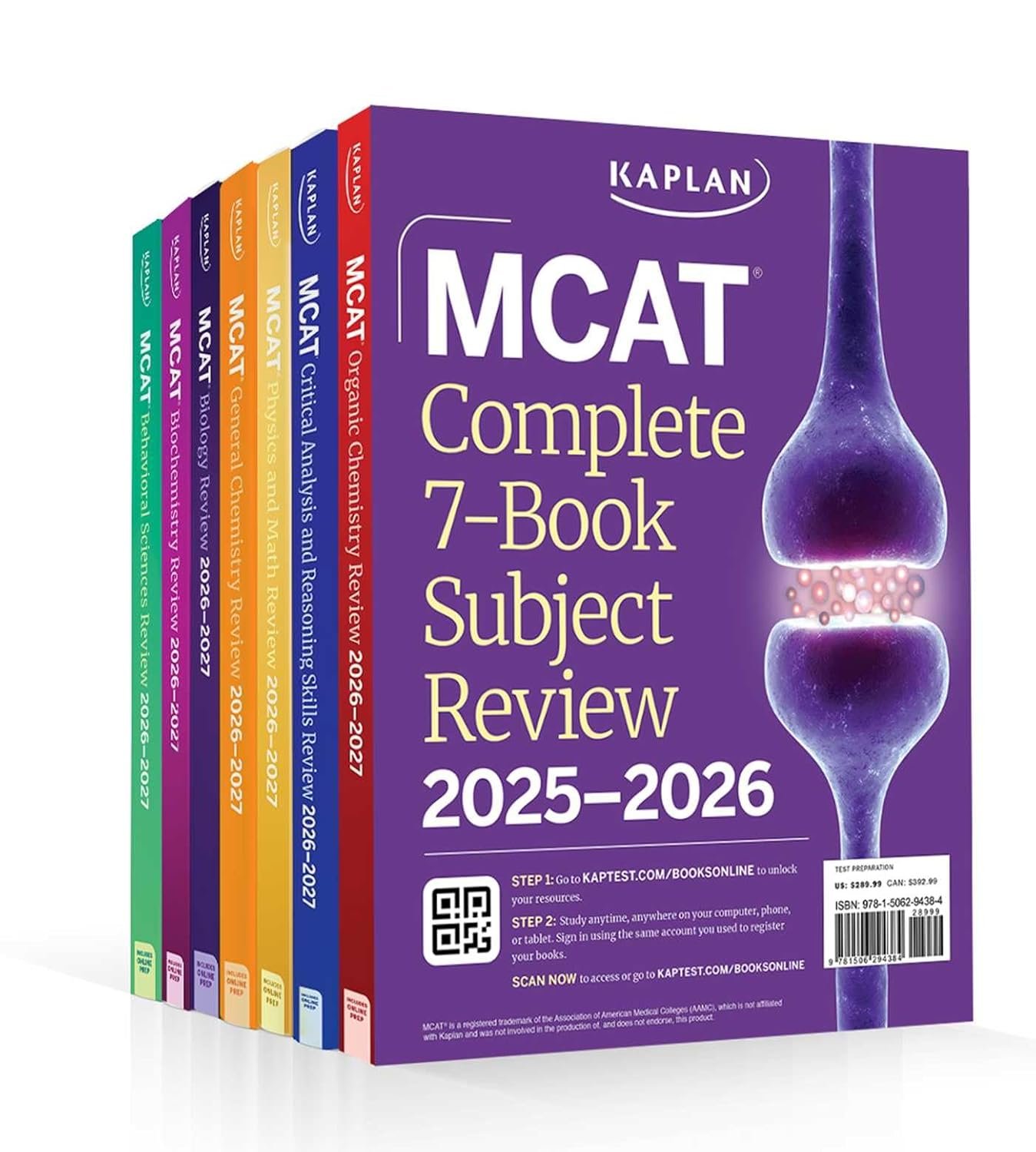 MCAT Complete Review 2025-2026: 7-Book Set with Practice Tests