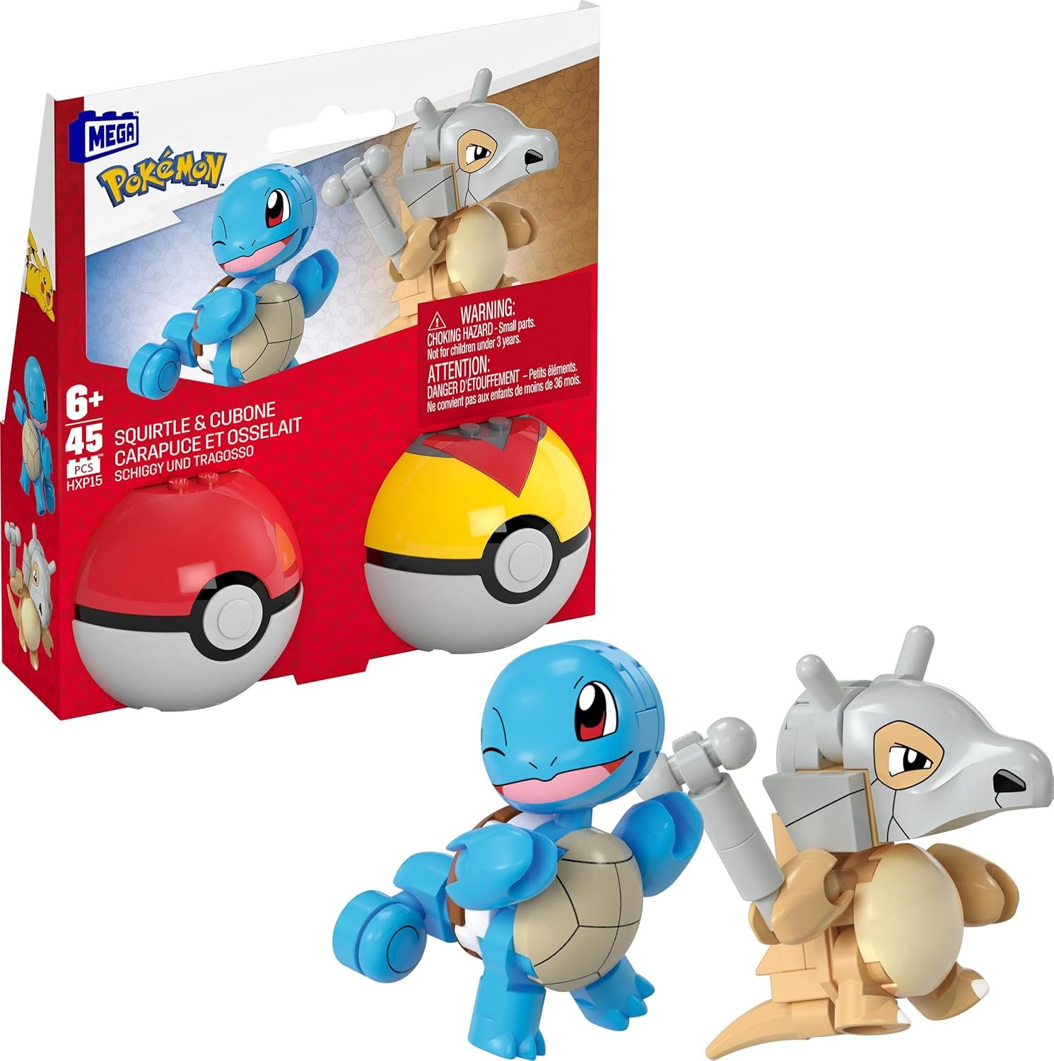 Mega Pokémon Building Toy Set with Squirtle & Cubone